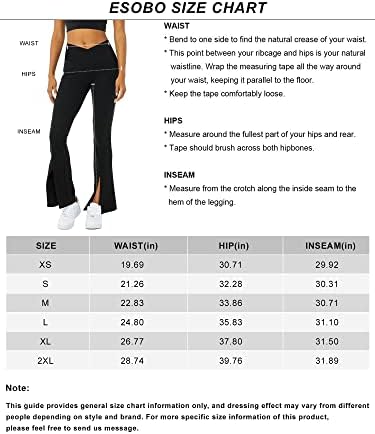 Crossенски кросовер со висока половината за подигање јога панталони Флатер хеланки предни разделени палети за треперење на нозе, панталони, панталони, панталони, пан