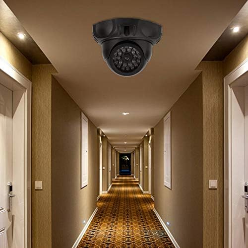 Службена камера лажна безбедносна камера симулирана камера за надзор на купола со светкава црвена LED светло за затворено на отворено