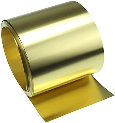 AccDuer Brass Plate Чиста бакарна лим фолија H62 Метал метал тенок лист лента за фолија Shim 200mm/7.87inchx1000mm/39. Месинг плоча