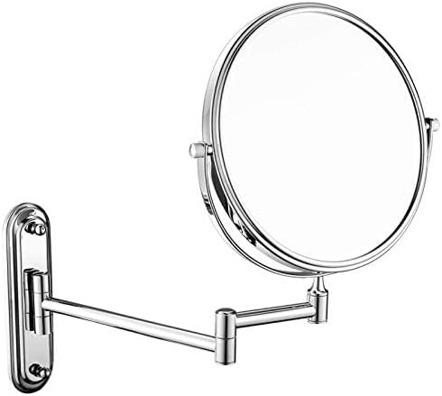 Заах Ѕид Монтирани Шминка Огледало,8 Инчен Месинг Зголемување Двострано Бричење Огледало, Бања Продолжување 360°Вртливата Козметички Суета Огледало,