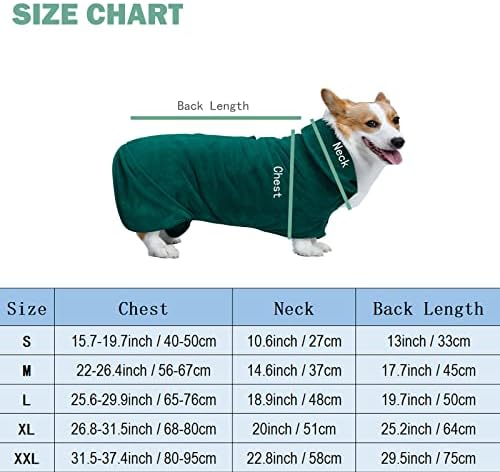 Mbket миленичиња сушење брза микрофибер материјал бањарка за кучиња прилагодлива мека облека за бања со џебови, апсорбирана облека