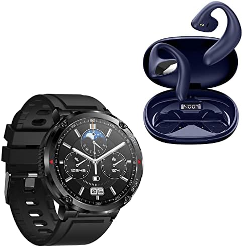 Паметни Часовници За Мажи, Ip68 Водоотпорен 1.6 Спортски Паметни часовници Со Bluetooth Повик &засилувач; Отворени Слушалки За Уши Безжичен