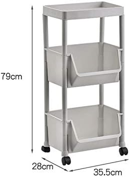 ygqzm 3-слој складиште за складирање количка за складирање количка пластична бања организатор дневна соба 3-слојно решетка за