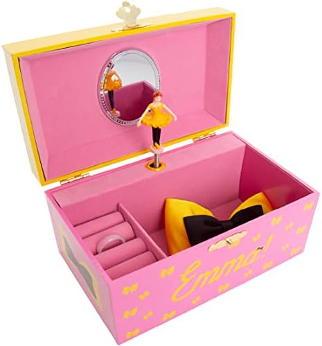 Моќна Мојо Виглс Ема Музички накит кутија - Доаѓа со носена коса - Подарок за фановите на Виглс - музика за деца - играчки Виглс