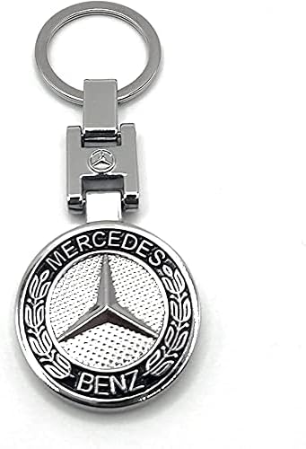 Creativeart Car Logo Key Key Ring 3D Chrome Metal Carcheain Cyyring замена компатибилна со Mercedes Benz Accessions Family Present for Man