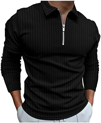 Машка долга ракав Поло кошула патент пролет тенок фит класичен печатен голф кошули врвови на отворено спортски обични маици