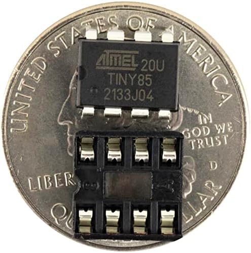 5PCS Attiny85-20PU DIP-8 IC MCU 8BIT 8KB микроконтролер со 5 парчиња натопување 8 IC штекер за Attiny85