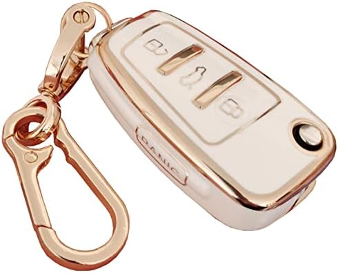 Qixiubia за Audi Key Fob Cover Coverlessless Deade Smart Key Smart FOB Shell со клуч за приврзок за Audi A1 A3 Q3 Q7 R8 A6L TT Flip