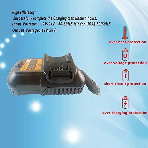 Полнач за батерии на автомобили DCB119 за DEWALT 12V/20V MAX полнење, за DCB201 DCB202 DCB203 DCB205 DCB206 DCB606 DCB609