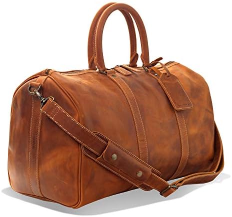 Londo оригинална кожена торба со врвови од жито - Гроздобер ретро Торба за патувања во текот на ноќта Неделна торба Носејќи торба за багаж со