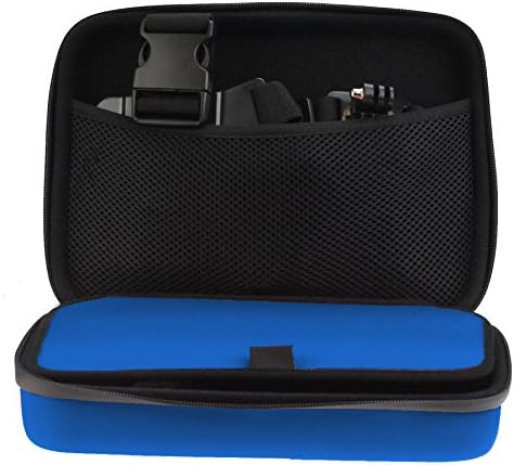 Navitech Blue Heavy Duty Rugged Hard Case/Cover Компатибилен со Dragon Touch Vision 3 4K WiFi Sports Action Camera