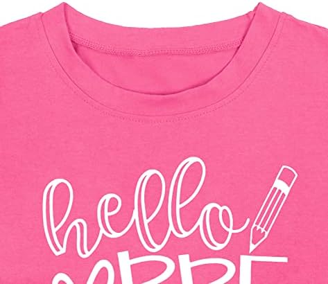 Предучилишна кошула на мрзлич за девојчиња за деца момчиња назад во училишна кошула Деца Прв ден на училишна маица
