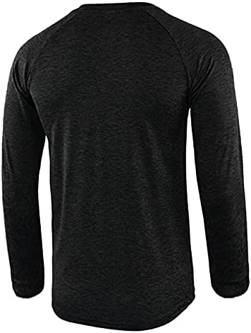 Zdfer Mens Редовно вклопување со долги ракави маички со цврсти маици со лепенка лесна мода v вратот џемпери основни врвови