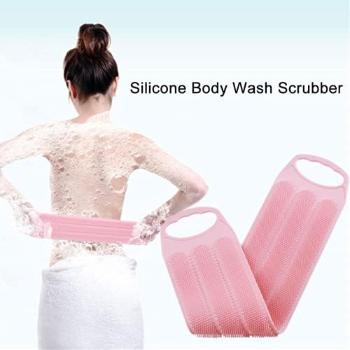 Hometu Exfoliating Back Sclubber Exfoliating Sponge Pad for Toush - Силиконска бања чистачка крпа за масажа за туширање сина 1 парчиња