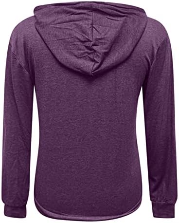Womenенски моден моден солиден џеб со аспиратор со долг ракав, обичен џемпер со преголеми худи жени