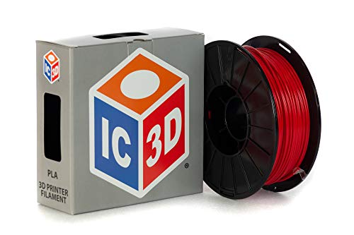 Филамента за печатач со црвена 1,75мм PLA 3D - 1 кг лажица - димензионална точност +/- 0,05мм - Филамент за 3D печатење на професионално одделение
