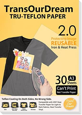 TransourDream сјај во темно железо на хартија за пренос на топлина за маички за печатење на топлина винил за печатач со инк -џет
