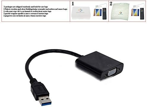 УСБ3.0 до VGA Видео графички конвертор картичка приказ Надворешен кабел 1080p конектори Адаптер за компјутерски лаптоп, бел, .50,5м