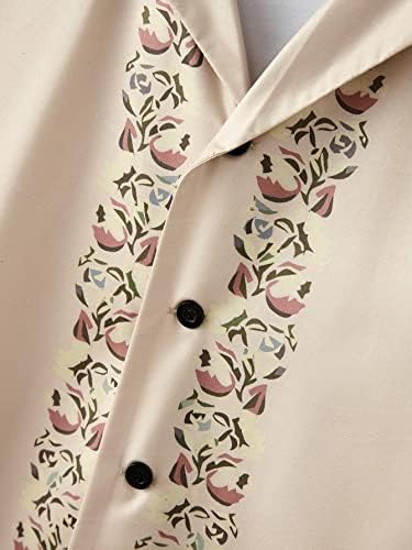 Копче за печатење на луксузни ланци за кратки ракави за маж, ојоангл, надолу со обични кошули