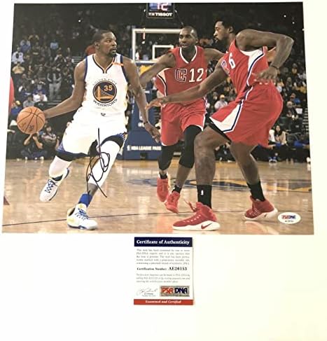 Кевин Дурант потпиша 11х14 Фото ПСА/ДНК Голден Стејт Вориорс автограмирани - автограмирани НБА фотографии