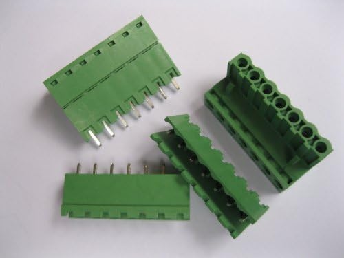 30 парчиња теренот 5.08mm 7way/pin Termin Terminal Block Connector w/директно пин зелена боја приклучок за вметнување на небото