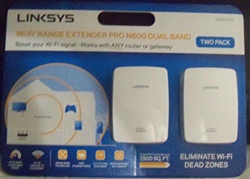 Linksys Wi-Fi опсег Extender Pro N600 Dual Band RE4000W White 2-PAC