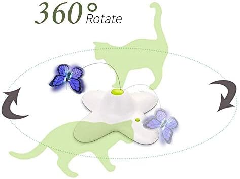 Сите за PAWS Interactive Cat Butterfly Toy Flutter замени за мачки забавно играње играчка, повторно пополнете - 6 пакет