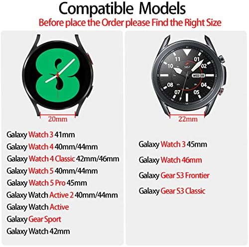 V.R.Hope Watch Band компатибилен со Samsung Galaxy Watch 5 / Galaxy Watch 4 / Galaxy Watch 3 / Active 2 / Gear S3 Frontier Classic,