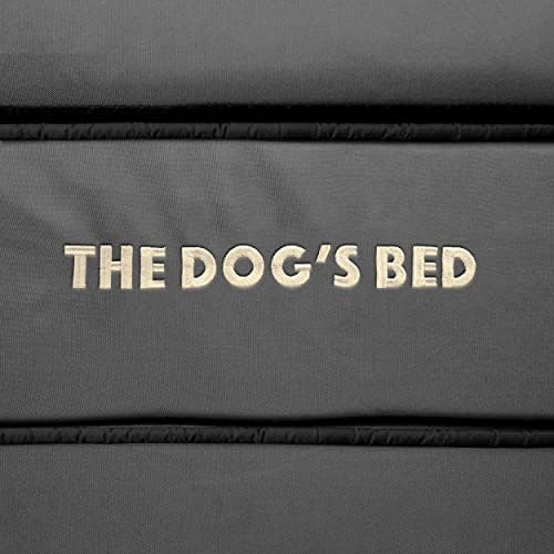 Креветот на кучињата Ортопедски кучиња кревет голема сива боја со црна трим 36x27, водоотпорна, ветеринарна меморија за меморија, олеснување на