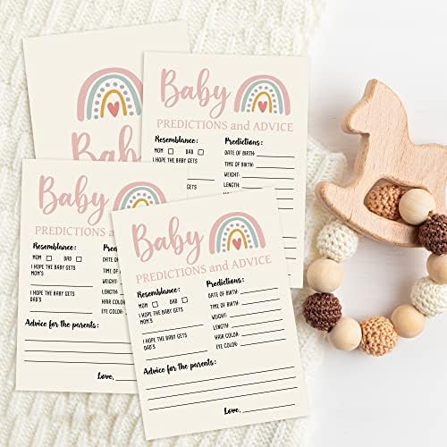 5 x 7 „Бохоно виножито за бебиња за бебиња - Игра за бебиња и совети - 30 картичка - Партиски материјали откриваат родови - BBYXC