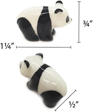 Witnystore 1¼ Долга мала панда стои керамичка фигура мечка кукла кукличка животно минијатурна порцеланска мини лента градинарска декор колекционерска