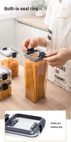 6 Парчиња бпа Бесплатни Херметички Контејнери За Складирање Храна - Пластична Кутија За Складирање Со Етикети, Чист Сет За Складирање Храна