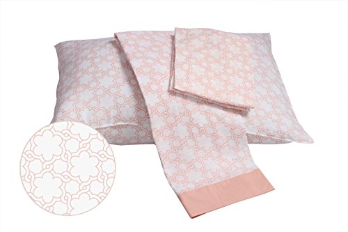 Бакати - памук Муслин 3 парчиња Девојки за деца со мали деца за деца вклучува вграден лист, горниот лист и кутија за перници