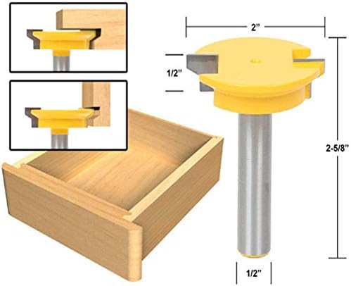 Syksol Guangming - Рутер Бит постави јазик и жлеб, алатки за обработка на дрво, 45 степени + спирална опрема + секач за мелење на фиоки