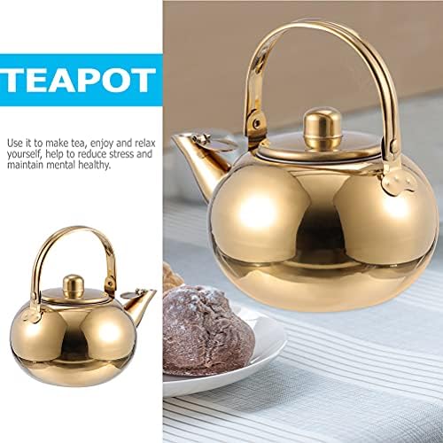 Котел со чај со чај од upkoch Stovetop Чај од не'рѓосувачки челик Практичен чајник со чајник со котел за вода на филтерскиот екран