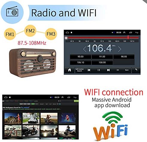 Хикити 10.1 Андроид Автомобил Стерео Двојно Дин 10.1 Инчен Екран На Допир Автомобил Радио Гпс Навигација Bluetooth Fm Радио Поддршка