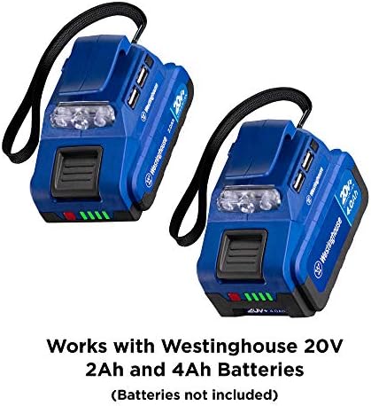 Вестингхаус Надворешна Опрема За Напојување 20V USB Адаптер За Напојување СО LED Светло