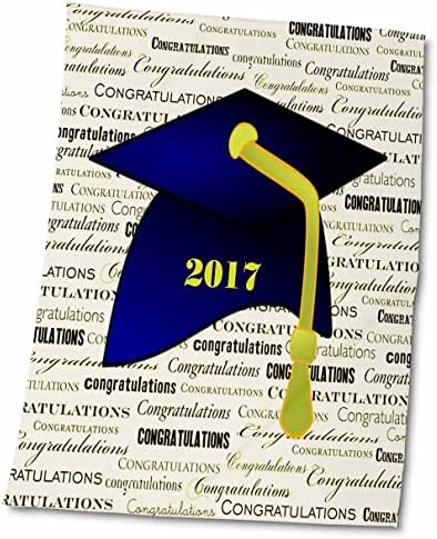 3drose Слика на честитки 2017 Сина капа жолта тасела на жолта боја - крпи