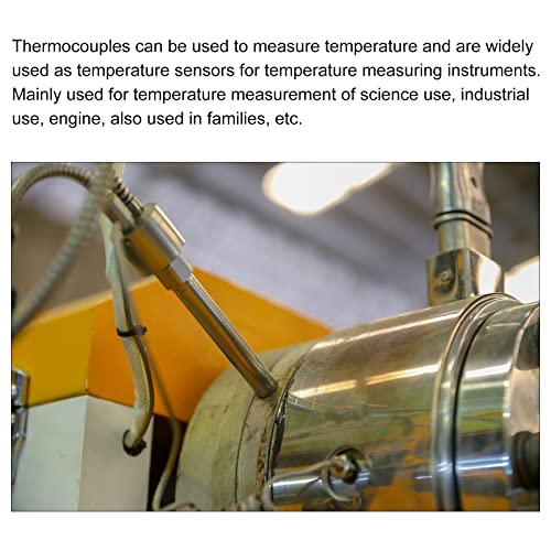 Меканиксити Температура Сензор М10 Завртка Температура Сонди Термоспој Е Тип 6.6 стапки Изолирани жица 0 до 400°C