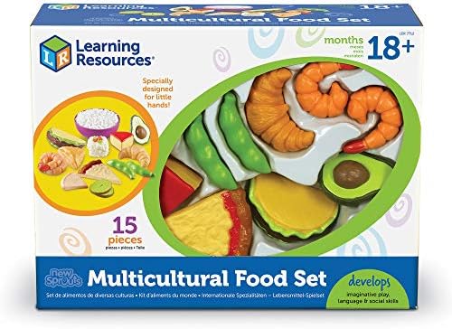 Ресурси За учење Нови Зеле Мултикултурна Игра Сет За Храна - 15 Парчиња, Возраст Од 18+ Месеци Преправајте Се Дека Играте Храна