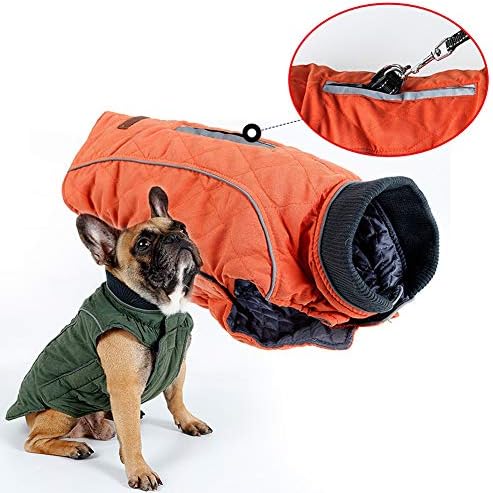 RC Gearpro Retro Design Cozy Winter Dog Pet Meat Jacket Vest Топло миленичиња облека облека 6 Колори со дупки за прицврстување за
