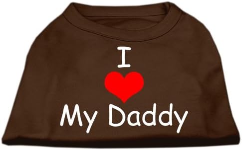Ја сакам татко ми скрипти кошула кафеава кафеава xs