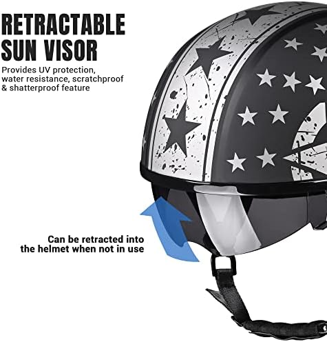 АХР полу-шлем со стакло од сонце, брзо ослободување на токвата половина воин воин мотоцикл кацига за велосипедски крстосувач