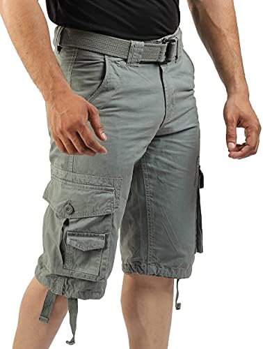 Fjackets карго шорцеви шорцеви за масти за секојдневно носење - мулти џебови облека за облека за велосипеди - идеални најважни за крстарење