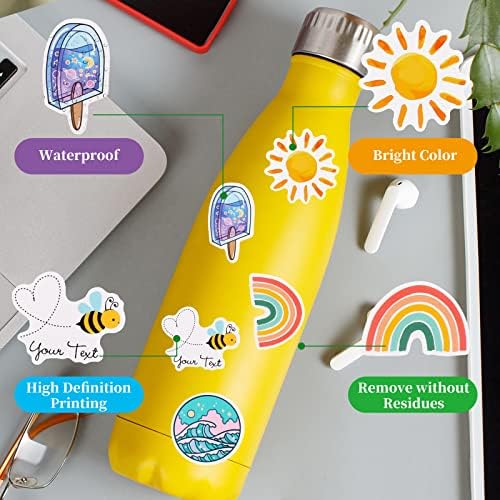 100 парчиња симпатични налепници за животни за деца, шишиња со вода Телефонски скејтборд лаптоп багаж налепници, водоотпорно, самочистено, естетски