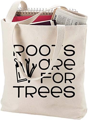Корените се наменети за дрвја Смешна стилист за коса, салон за боење на природно платно торба, смешен подарок