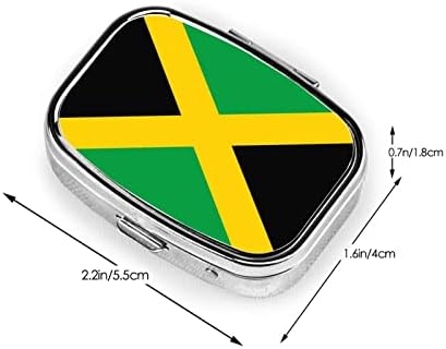 Знаме На Плоштадот Јамајка Мини Пилула Кутија Патување Медицина Прегради Организатор Пренослив Метал Пилула Случај