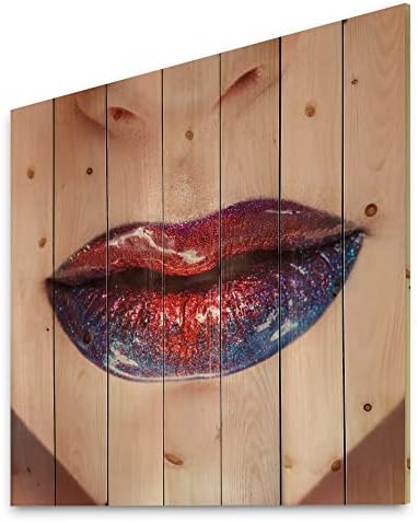 Дизајн Убави Женски Усни Со Светла Кармин Модерна &засилувач; Современи Дрво Ѕид Декор, Црвено Дрво Ѕид Уметност, Големи Луѓе Дрво Ѕид Панели