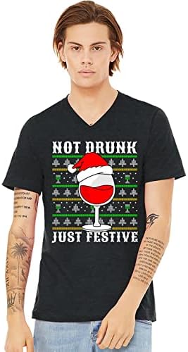 Не Пијан Само Празнична Божиќна Забава Божиќ Празнична V Кошула За Вратот
