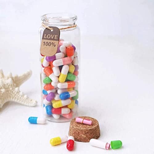 Порака за zploom во шише 100 парчиња Loveубовни капсули во стаклено шише слатки loveубовни апчиња подароци за дечко/девојка